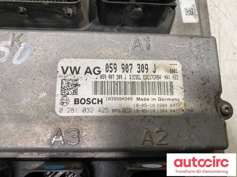 Styreenhet motor til VW Amarok 2016-2022 (Type I, Fase 2) (BOSCH|2H6997311F|059 907 309 J|0 281 032 425)