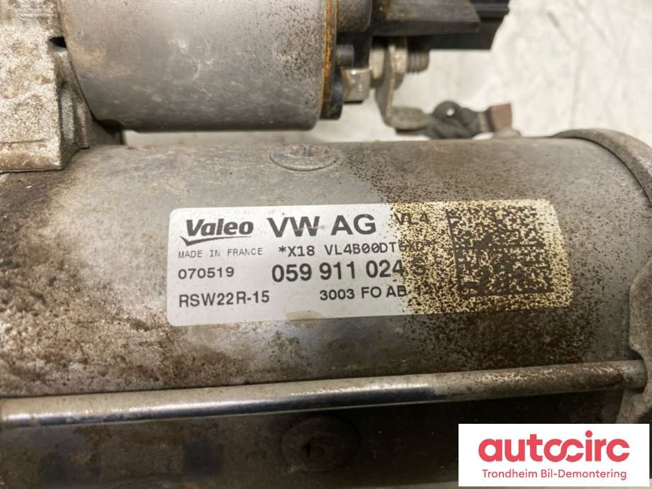 Starter diesel til VW Amarok 2016-2022 (Type I, Fase 2)  (VALEO|059911024S|)