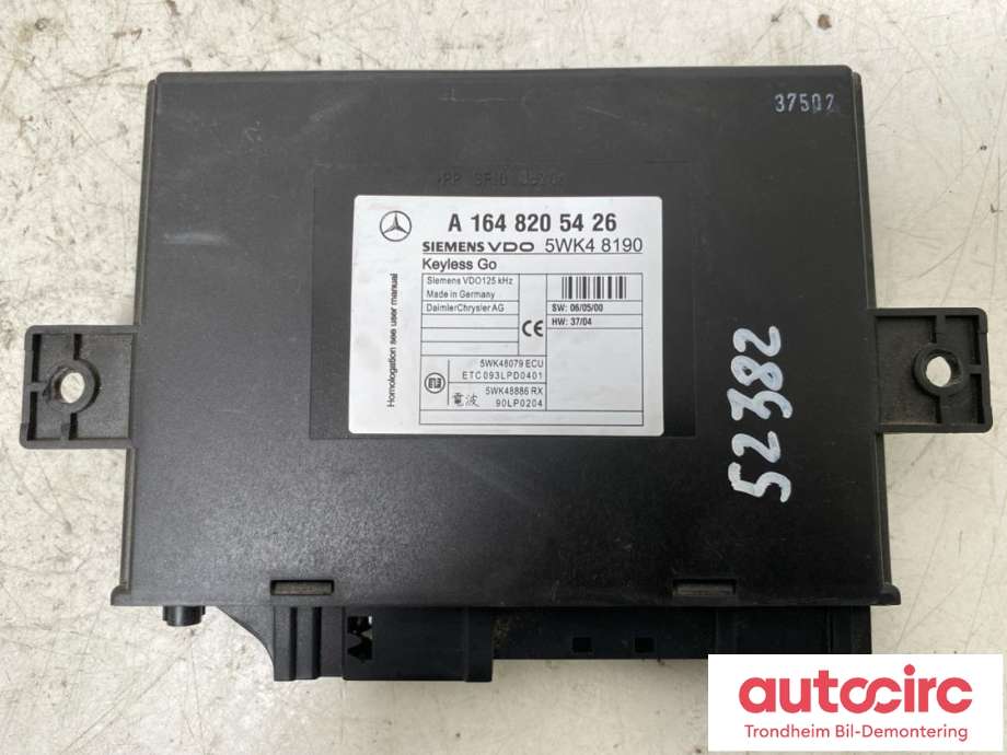 Styreenhet nøkkelfri/keyless til Mercedes ML 2005-2011 (W164) (W164) (VDO|A 164 820 54 26|)