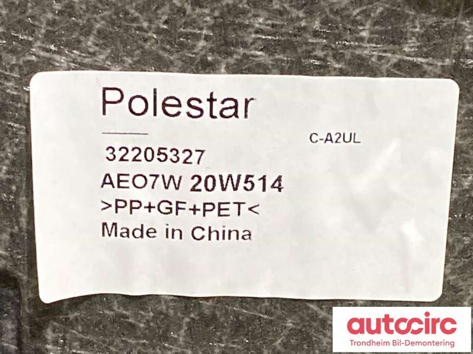Bagasjerom teppe/gulvplate til Polestar 2 2020-->>  (...|32205327|)