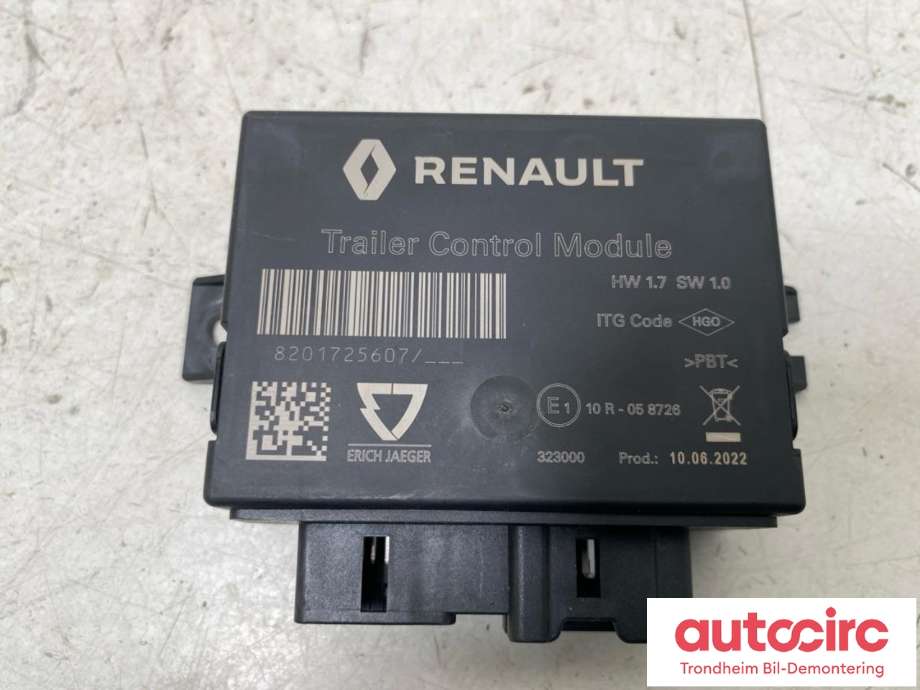 Styreenhet hengerfeste til Renault Megane E-Tech, 2022-->>  (...|8201725607)