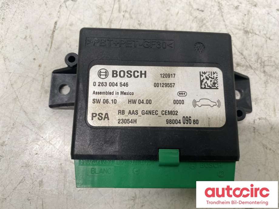 Styreenhet parkering til Peugeot 508 2011-2014 (Type I, Fase 1)  (BOSCH|1608026480|0263004546|9800409680)