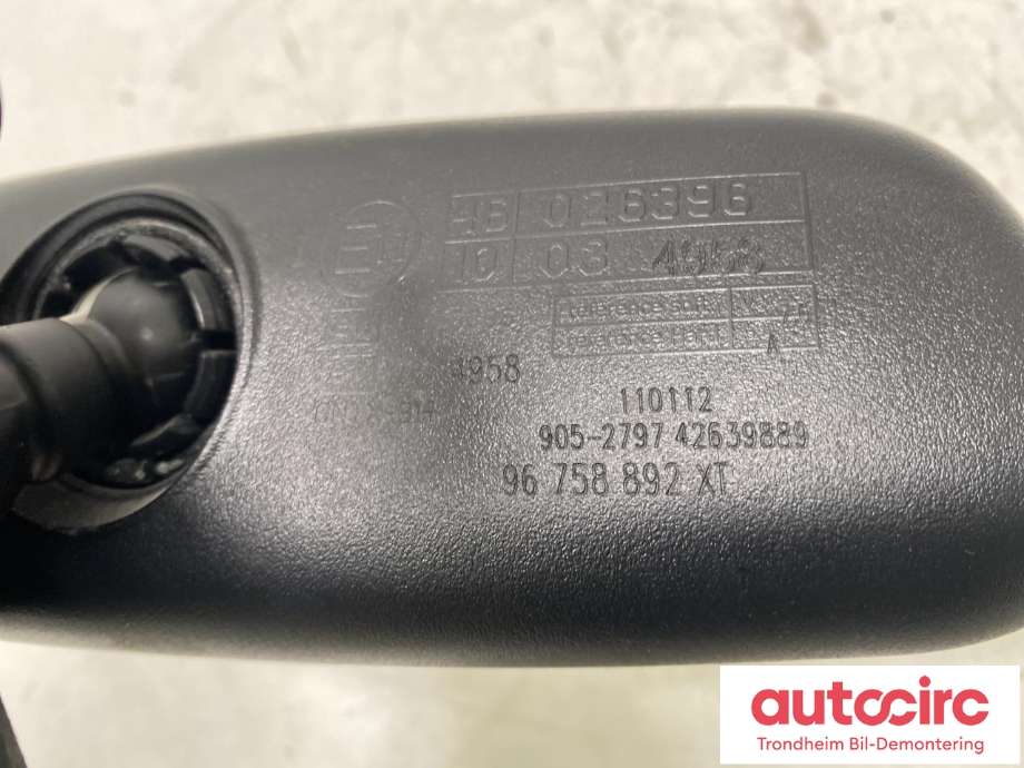 Speil innvendig til Peugeot 508 2011-2014 (Type I, Fase 1)  (8154SN|96758892XT|8154SP)