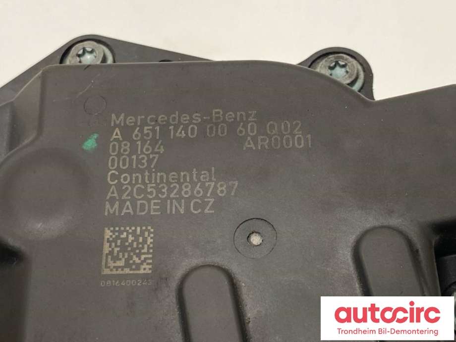 EGR-ventil til Mercedes C-Klasse 2007-2011 (Fase 1) (W204) (W204) (CONTINENTAL|A6511400060Q02|A 651 140 08 60|A 651 140 05 08)