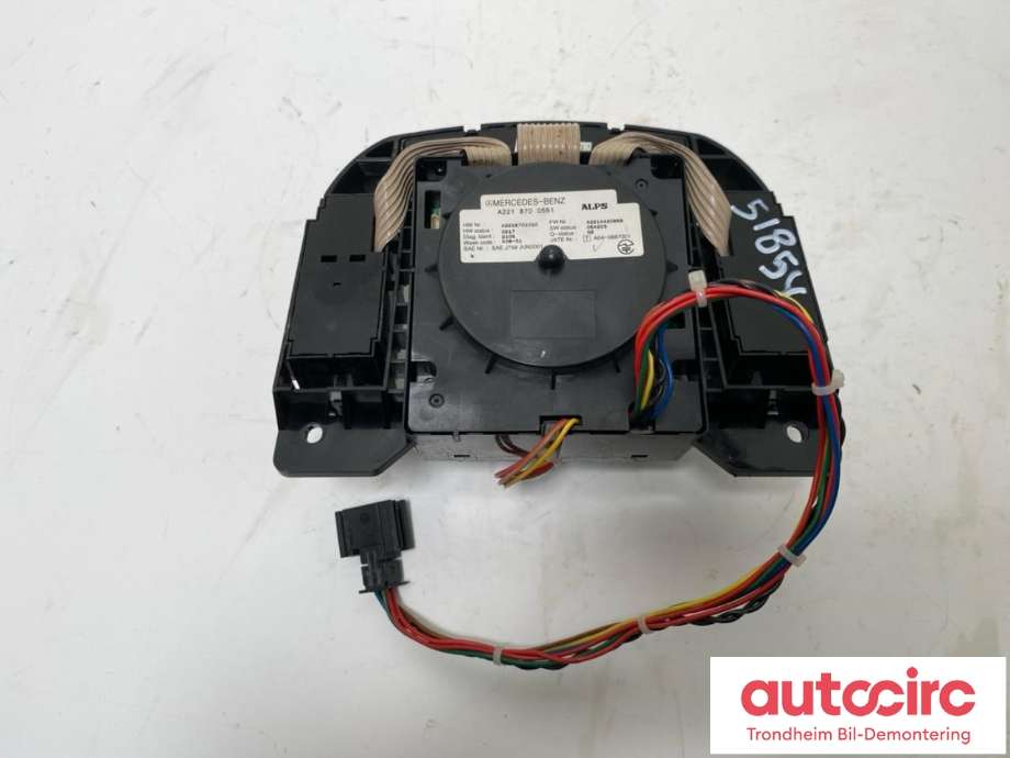 Bilstereo betjeningspanel til Mercedes S-Klasse 2005-2013 (W221) (W221) (ALPS|A2218700551|A2218706351|)