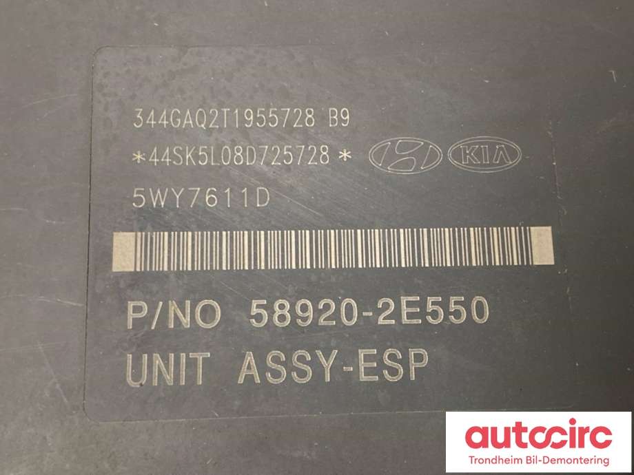 ABS sentral til Kia Sportage 2005-2010 (Type II)  (MANDO|589202E550|BH60133450|)