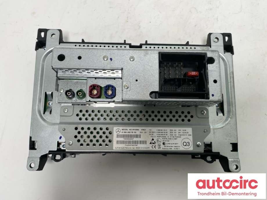 Bilstereo navigasjon betjeningspanel til Mercedes Sprinter 2013-2018 (Fase 2) (906) (906) (ALPINE ELECTRONICS|A 906 900 52 03|A 906 900 32 03|)