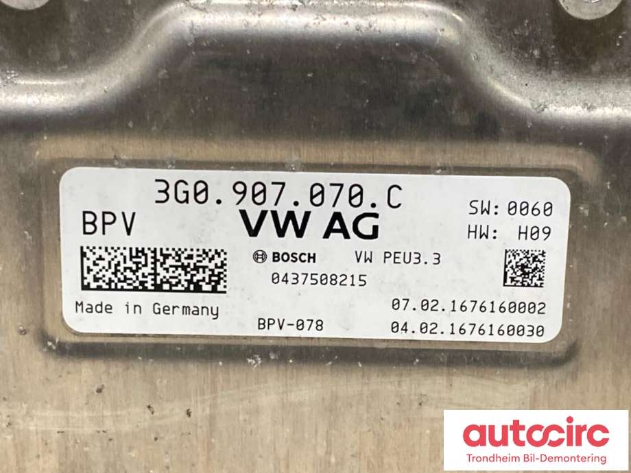 Inverter hybrid til VW Passat 2015-2019 (Fase 1) (B8) (B8) (..|3G0907070C|3G0907070G|)