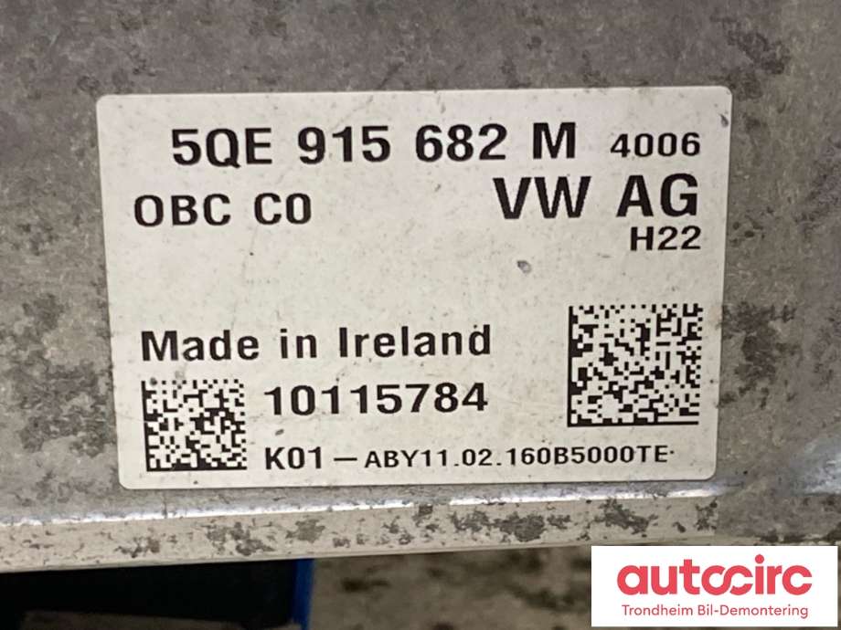 Batterilader (OBC - On Board Charger) til VW Passat 2015-2019 (Fase 1) (B8) (B8) (..|5QE915682M|)