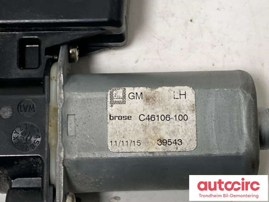 Ruteheis, kun motor, venstre foran til Opel Astra K 2015-->>  (BROSE|C39401-100|13406673|)