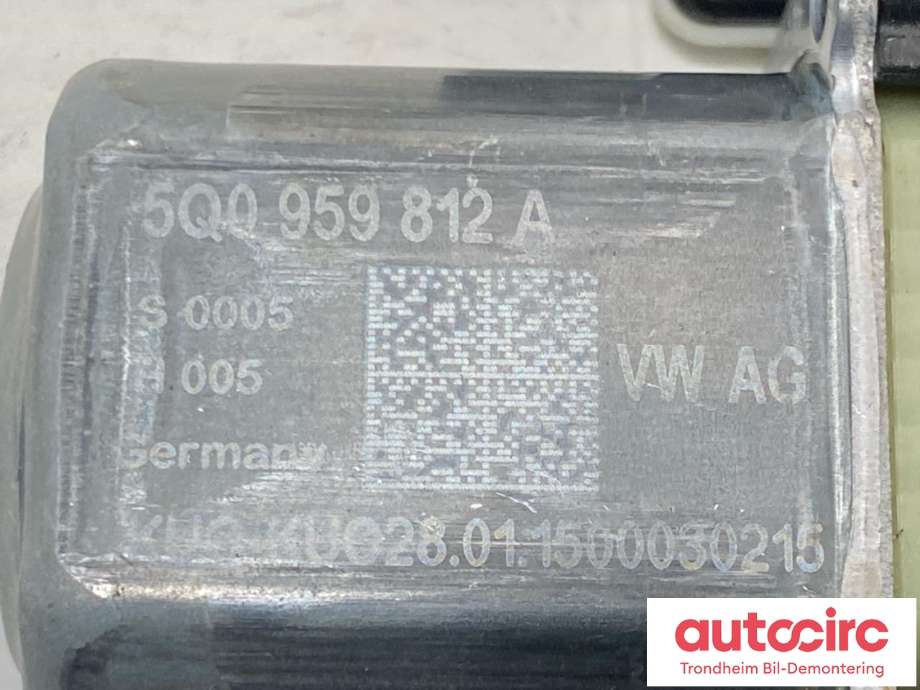 Ruteheis, kun motor, høyre bak til Škoda Octavia 2013-2016 (Type III, Fase 1)  (..|5Q0959812A|5Q0 959 812 A|)