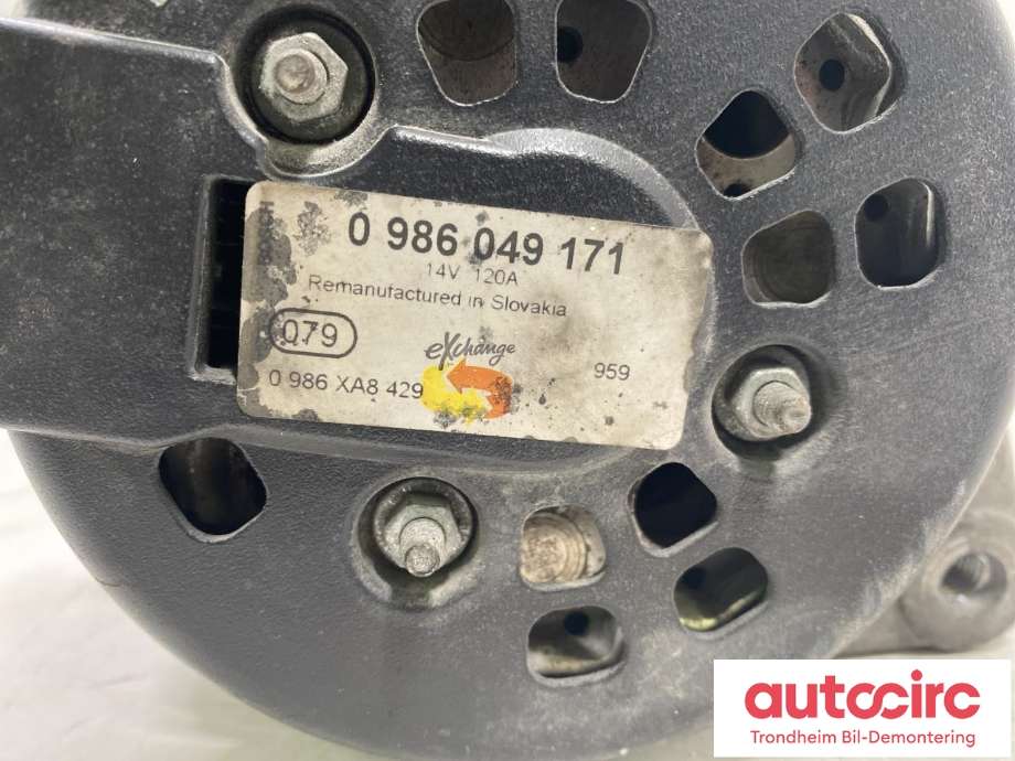 Dynamo til Mazda 3 2006-2009 (Type I, Fase 2) (BOSCH|0986049171|)