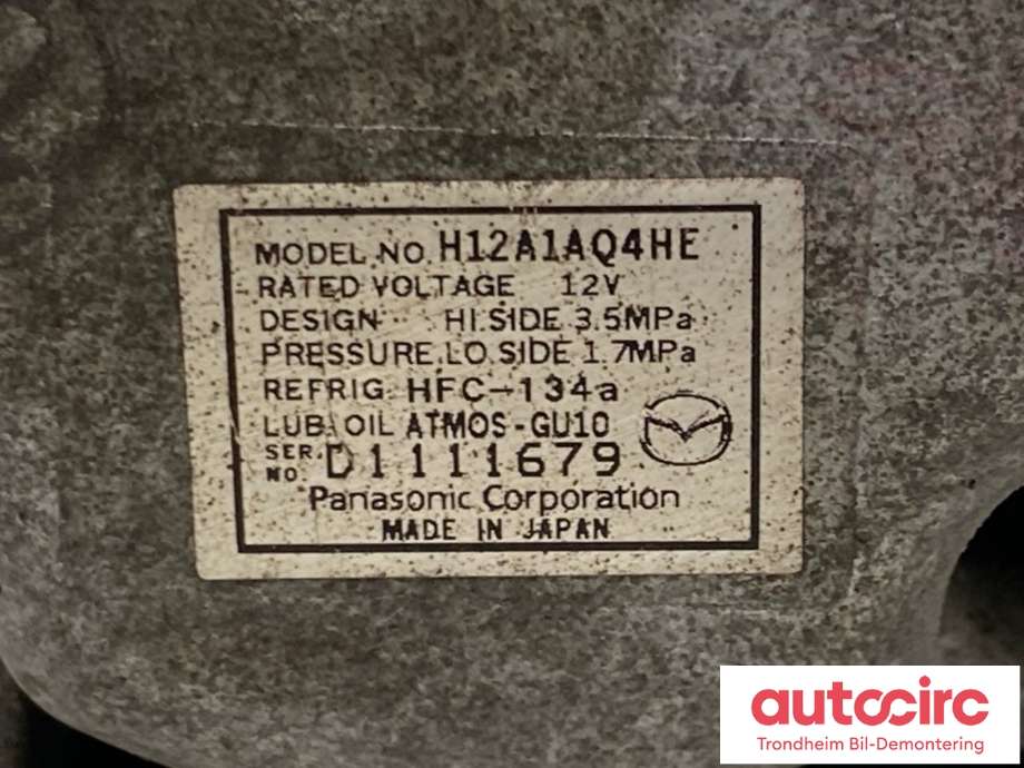 Aircondition kompressor til Mazda 6 2008-2010 (Type II, Fase 1) (..|GDB1-61-450|)