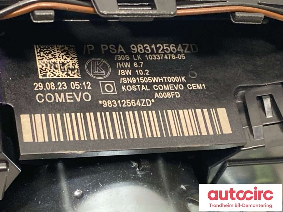 Bryter combi til Toyota Proace City 2020-->>  (SU001B1914|)