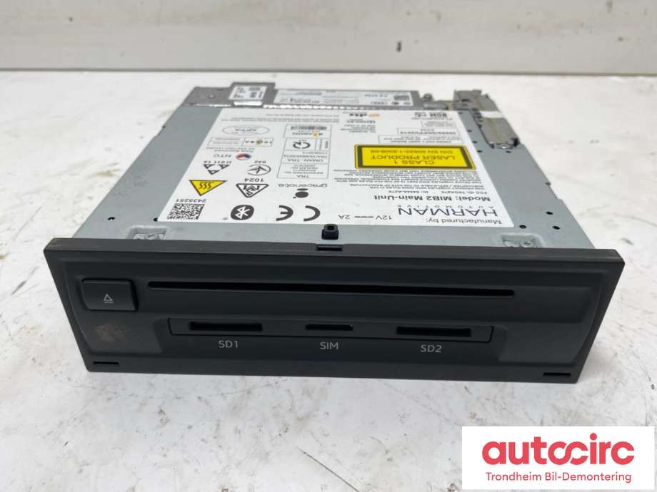Bilstereo navigasjon til Audi A3, 2016-2020 (Type III, Fase 2)  (..|8V1035035D)
