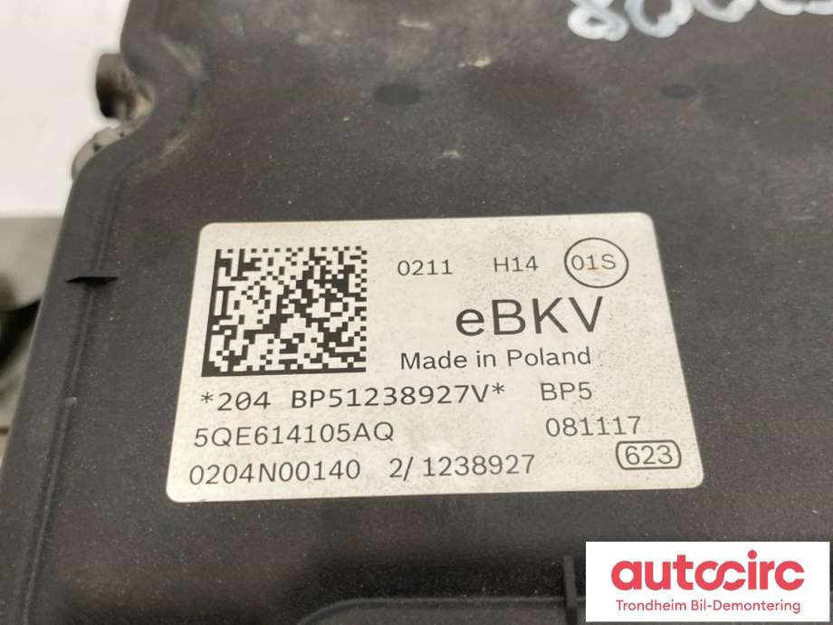 Bremsekraft-forsterker til Audi A3 2016-2020 (Type III, Fase 2)  (..|5QE614105AQ|5QE614105AT|)