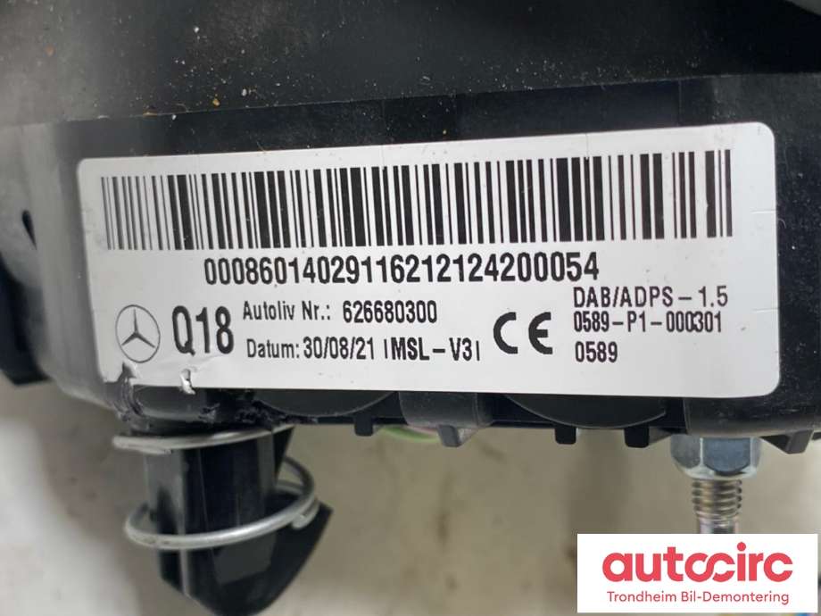 Airbag rattpute til Mercedes Vito 2014-->> (W447) (W447) (..|A0008601402|A00086014029116|)