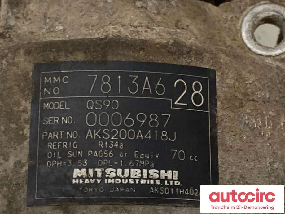 Aircondition kompressor til Peugeot 4008 2012-2017  (MITSUBISHI|7813A628|)