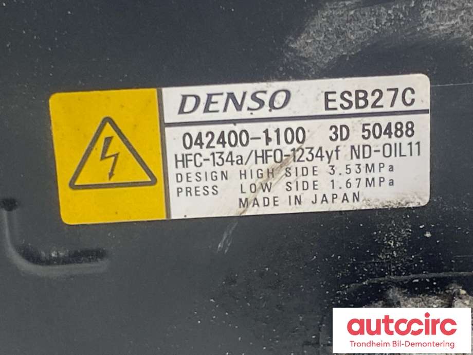 Aircondition kompressor hybrid til Toyota RAV4 2019-->> (Type V)  (DENSO|8837033050|)