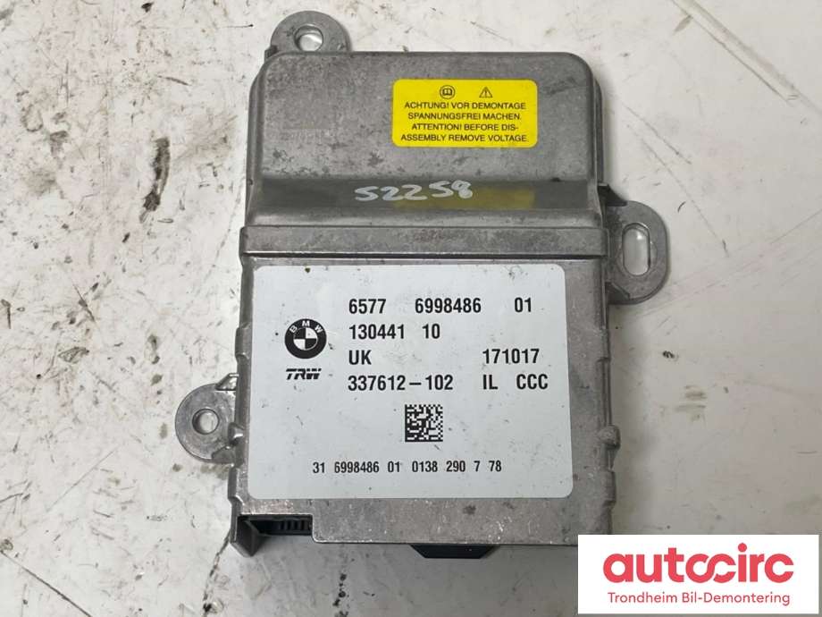 Styreenhet airbag hovedsensor til BMW i3, 2013-2022  (65 77 5 A41 CA1)
