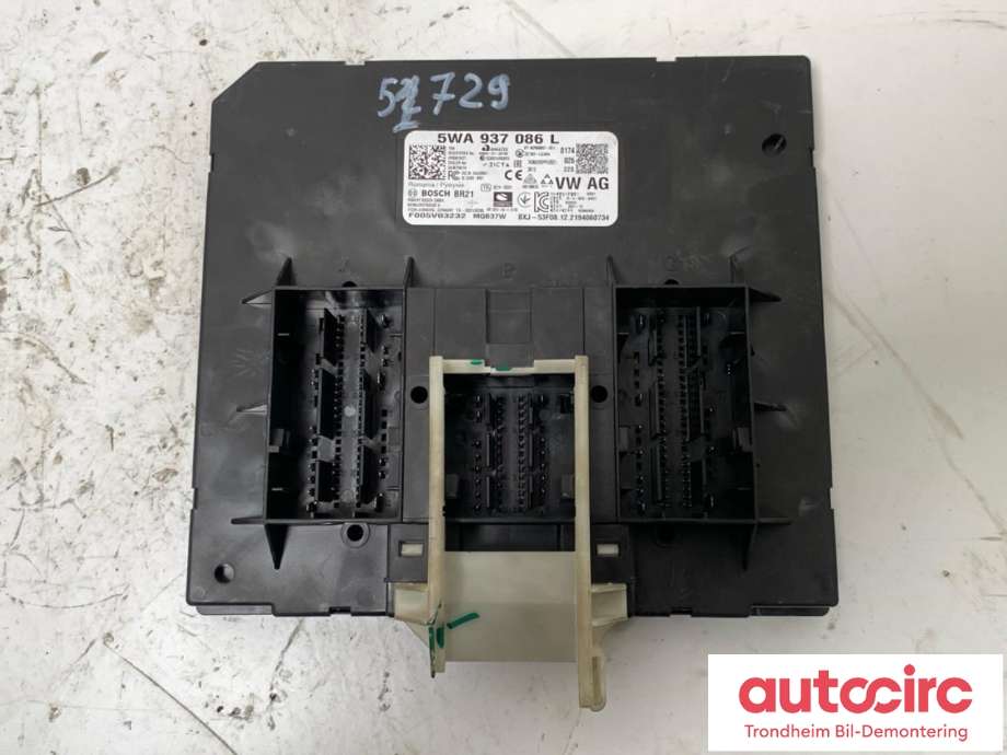 Styreenhet comfort (BCM) til VW Caddy 2020-->> (Type IV)  (BOSCH|5WA 937 086 N|5WA 937 086 L|)