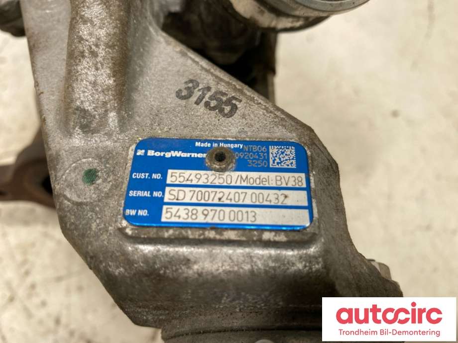 Turbo til Opel Zafira Tourer 2012-2018 (55589342|55510769|55598494| 55510769| 95519815| 95528453)