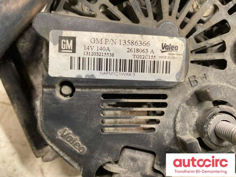 Dynamo diesel til Opel Zafira Tourer 2012-2018  (13512745|95524826|)