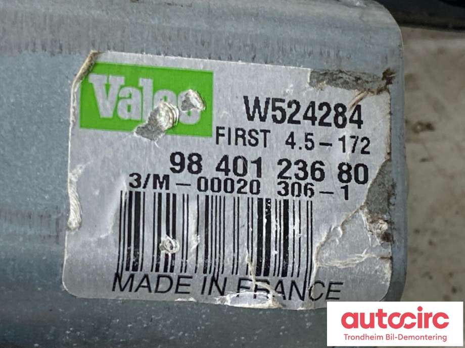 Viskermotor bakrute til Opel Combo E 2019-->>  (VALEO|9840123680|)