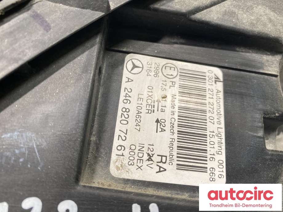 Frontlykt høyre xenon til Mercedes B-Klasse, electric drive 2014-2018 (W242) (W242) (...|A 246 820 02 39|)