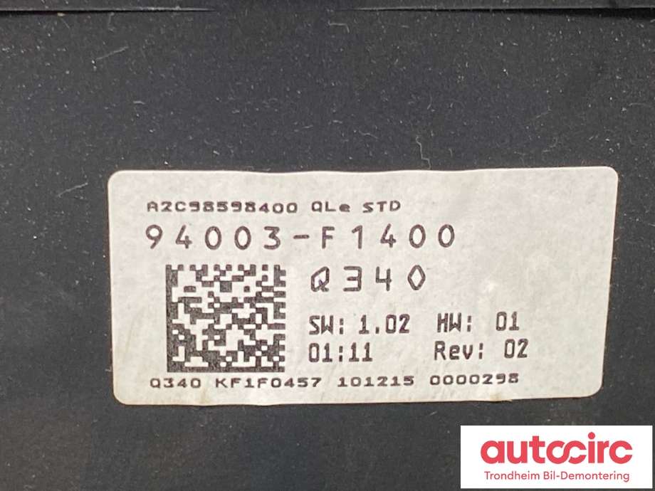 Instrumentpanel til Kia Sportage 2016-2021 (Type IV)  (..|94003-F1400|)