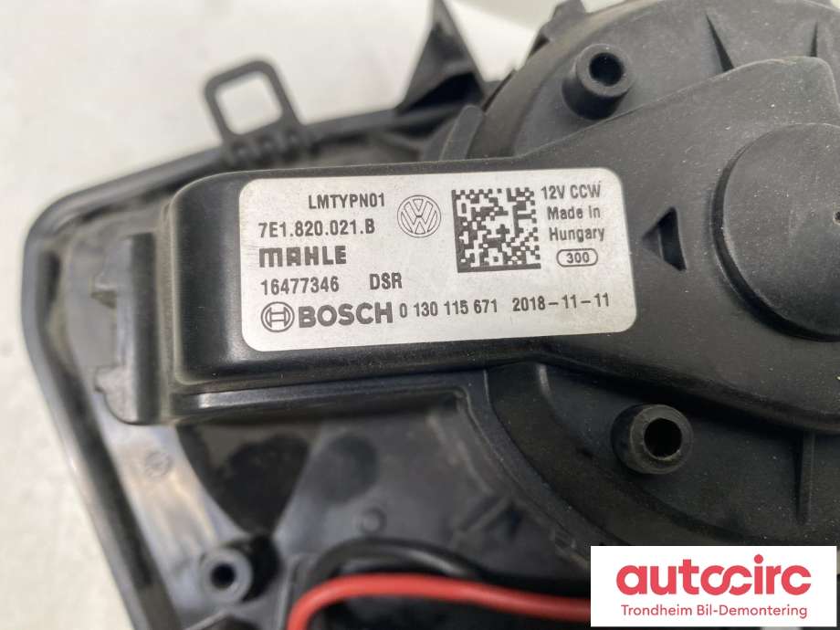 Varmeapparat motor til VW Transporter / Caravelle 2015-2019 (T6) (T6) (BOSCH|7E1 820 021 B|)