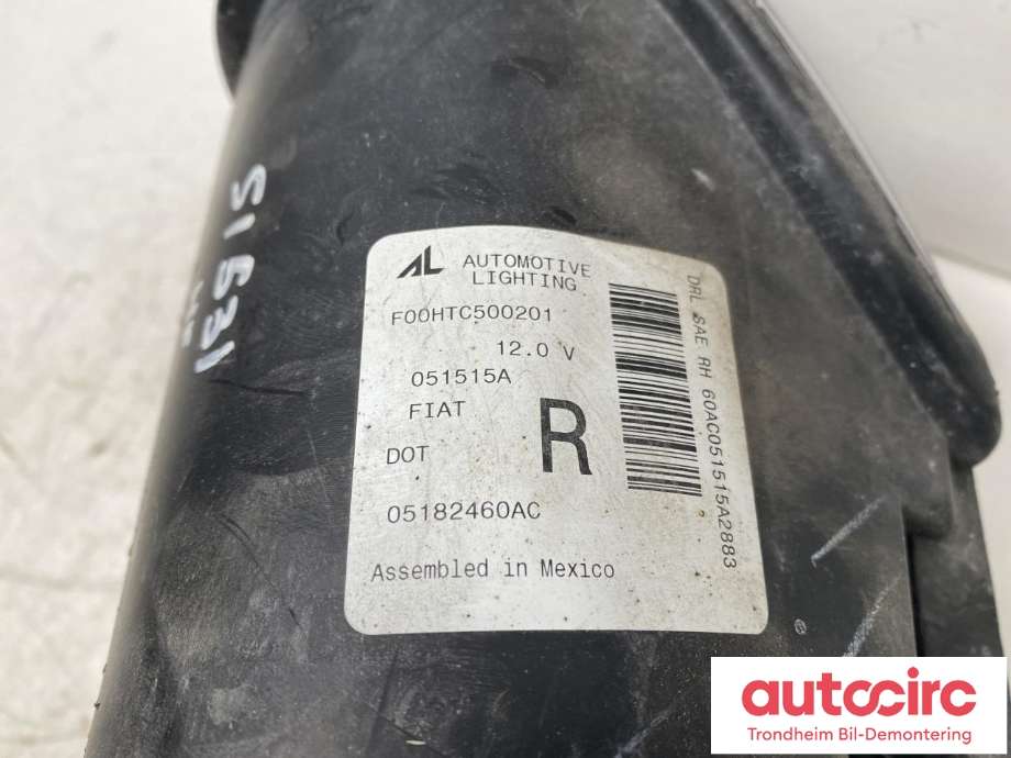 Frontlykt høyre halogen til Fiat 500 2008-2020  (...|52007766|)