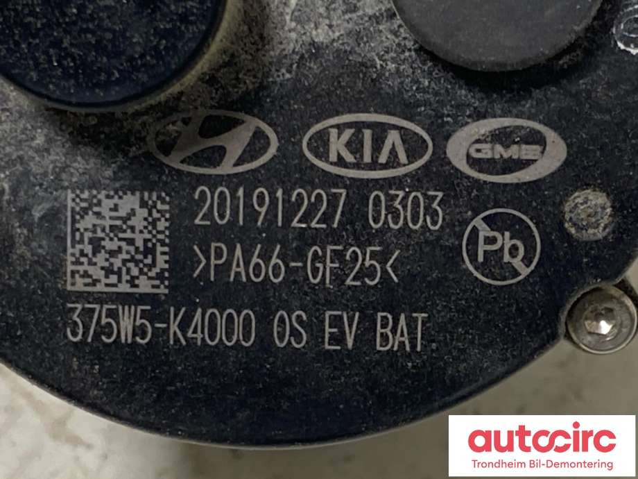 Vannpumpe elektrisk til Hyundai Kona 2017-2021 (Type I, Fase 1)  (..|375W5-K4000|375W5K4000|)