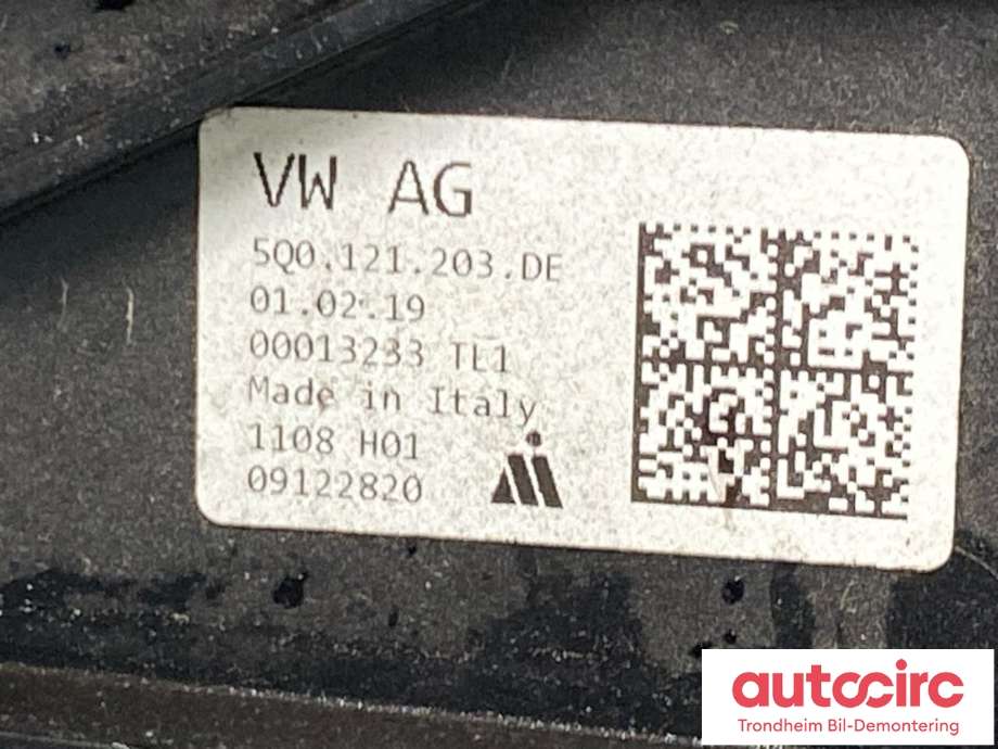 Kjølevifte elektrisk til VW Tiguan 2016-2020 (Type II, Fase 1) (..|5Q0121203DE|5Q0 121 203 DE|)