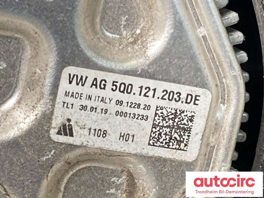 Kjølevifte elektrisk til VW Tiguan 2016-2020 (Type II, Fase 1) (..|5Q0121203DE|5Q0 121 203 DE|)
