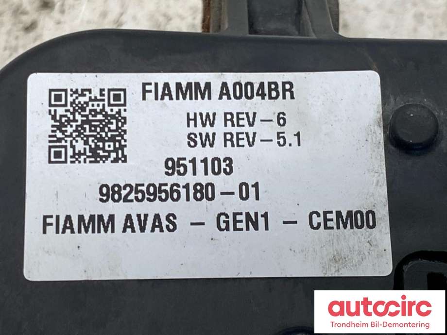 Høyttaler motorlyd, AVAS (Acoustic Vehicle Alerting System) til Opel Vivaro C 2020-->>  (..|9825956180|)