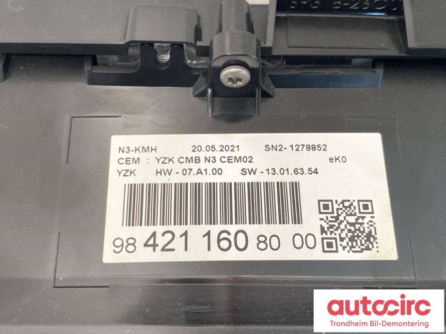 Instrumentpanel til Opel Vivaro C 2020-->>  (...|984211608000|)