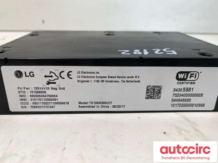 Bilstereo diverse til Opel Insignia B 2017-->>  (LG|84365981|)