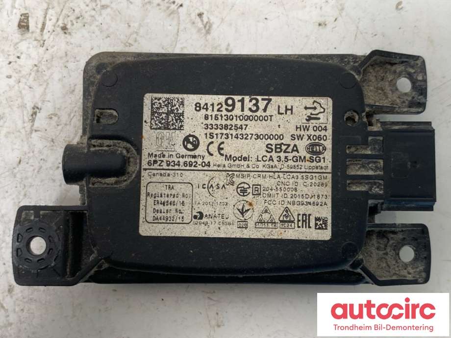 Sensor blindsone til Opel Insignia B, 2017-->>  (HELLA|84129137)