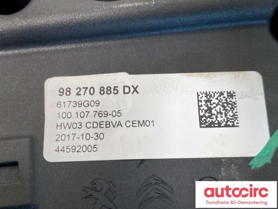 Girstang/girvelger automat til Peugeot 5008 2017-->> (Type II) (..|98270885DX|1635077480|)
