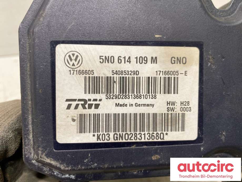 ABS sentral til VW Tiguan 2007-2011 (Type I, Fase 1) (VOLKSWAGEN/TRW|5N0 614 109 Q|17166605|)