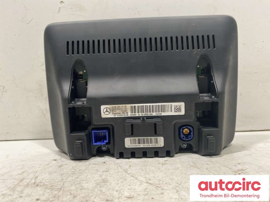 Bilstereo navigasjon skjerm til Mercedes B-Klasse, electric drive 2014-2018 (W242) (W242) (...|A 166 900 14 20|A 166 900 01 15|A 166 900 44 21)