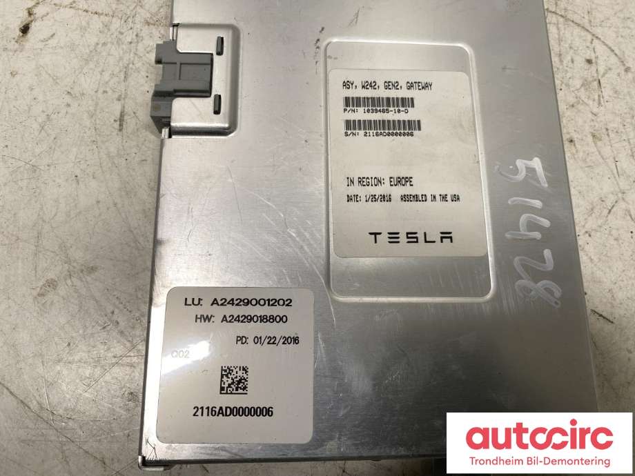 Styreenhet diverse til Mercedes B-Klasse, electric drive 2014-2018 (W242) (W242) (TESLA|A 242 900 12 02|)
