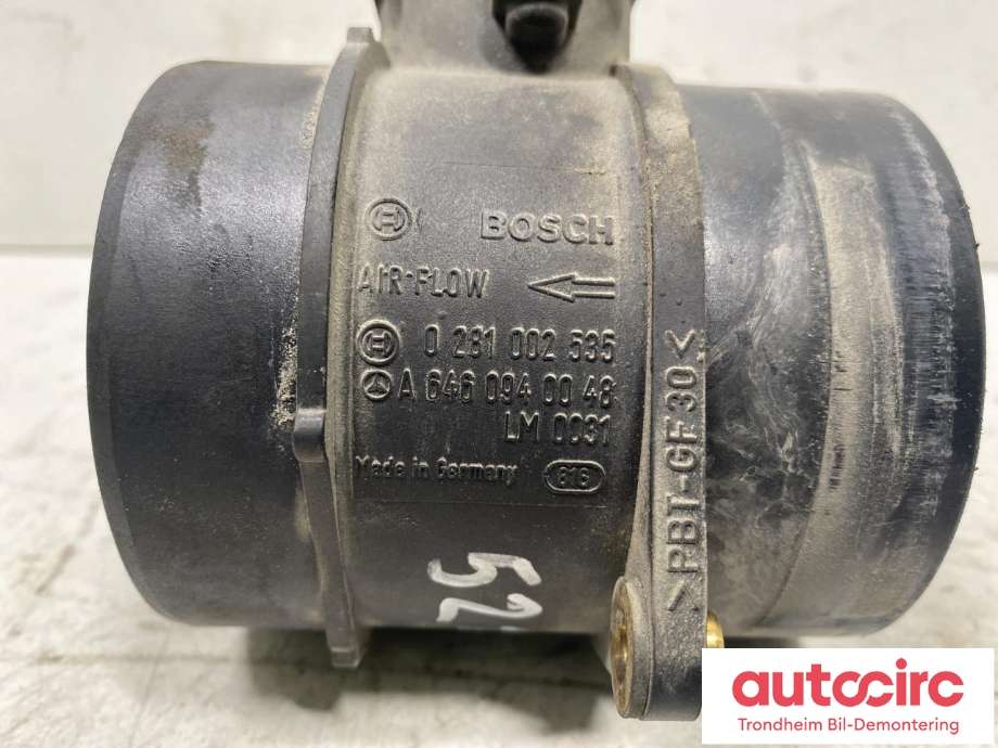 Luftmengde/luftmassemåler til Mercedes E-Klasse 2002-2006 (Fase 1) (W211) (W211) (BOSCH|A 646 094 00 48|)