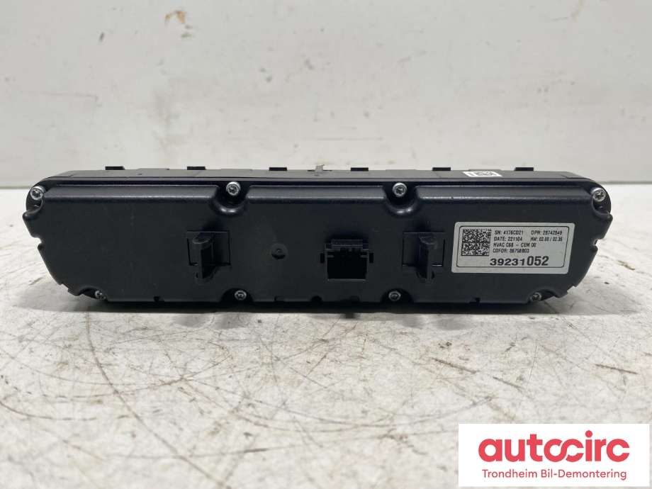 Varmeapparat betjening til Opel Corsa-e 2019-->>  (...|39231052|)