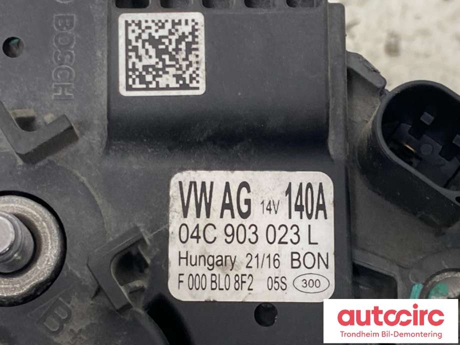 Dynamo til Škoda Octavia 2013-2016 (Type III, Fase 1)  (BOSCH|04C903023L|F000BL08F2|)