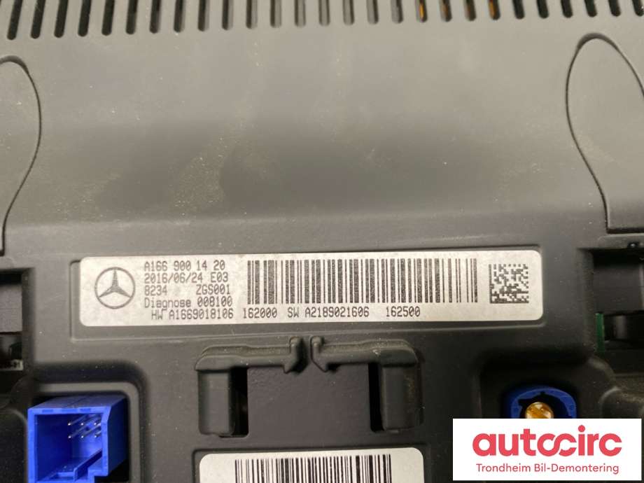 Bilstereo navigasjon skjerm til Mercedes B-Klasse, electric drive 2014-2018 (W242) (W242) (A1669001420|)