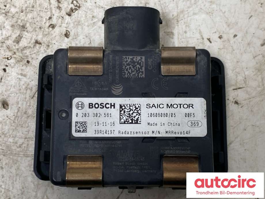 Sensor radar til MG ZS EV, 2019-2021 (Type I, Fase 1)  (BOSCH|10608080)