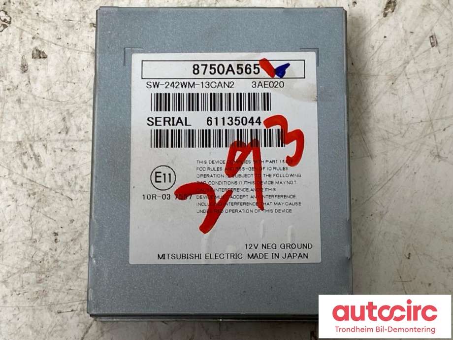 Styreenhet diverse til Mitsubishi Outlander, 2015-->> (Type III, Fase 2)  (..|8750A565)