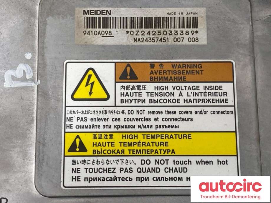 Inverter hybrid til Mitsubishi Outlander 2015-->> (Type III, Fase 2)  (BAK|9410A098|9410A100|)